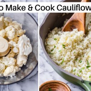 HOW TO MAKE & COOK CAULIFLOWER RICE | for keto, low-carb meals