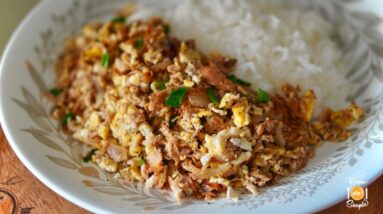 Fried Tuna and Egg - Pepper Lunch in 4 minutes!