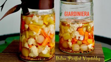 How to make Giardiniera (Italian Pickled Vegetables)🫙🥕🧅🌶🧄