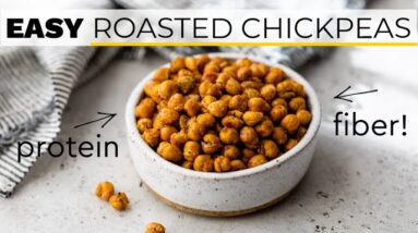 CRUNCHY AND DELICIOUS ROASTED CHICKPEAS | healthy snack hack!